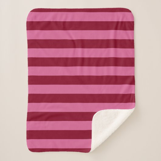 Couverture Sherpa Salsa Flamingo Rayure Rose (Devant)