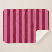 Couverture Sherpa Salsa Flamingo Rayure Rose (Devant (Horizontal))
