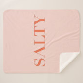 Couverture Sherpa SALTY Sarcastic Typographie Design en rouge orange (Devant (Horizontal))