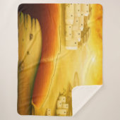 Couverture Sherpa "Salut" - Moyen-Orient, Orient Sunset Peinture (Devant)