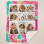 Couverture Sherpa Salutations au Nouvel An Cravate-Dye Turquoise les (Devant)