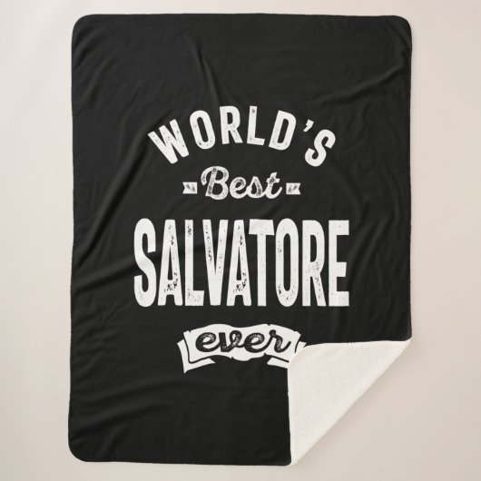 Couverture Sherpa Salvatore Nom personnalisé Anniversaire (Devant)