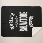 Couverture Sherpa Salvatore Nom personnalisé Anniversaire (Devant (Horizontal))