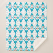 Couverture Sherpa Samoyed Winter Holiday Diamond Motif (Devant)