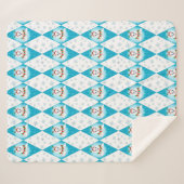 Couverture Sherpa Samoyed Winter Holiday Diamond Motif (Devant (Horizontal))