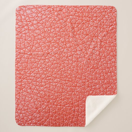 Couverture Sherpa Sample of orange leather upholstery textureabstrac (Devant)