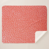 Couverture Sherpa Sample of orange leather upholstery textureabstrac (Devant (Horizontal))