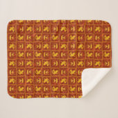 Couverture Sherpa Samurai Jack & Aku Golden Silhouette Motif (Devant (Horizontal))