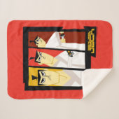 Couverture Sherpa Samurai Jack Caractère Tri-Panel Futuristic Frame (Devant (Horizontal))