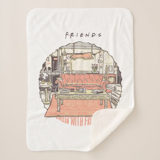Couverture Sherpa S'amuser avec FRIENDS™ Cartoon (Devant)