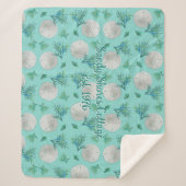 Couverture Sherpa Sand Dollars Pattern Turquoise Coastal Home (Devant)