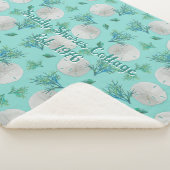Couverture Sherpa Sand Dollars Pattern Turquoise Coastal Home (3/4)