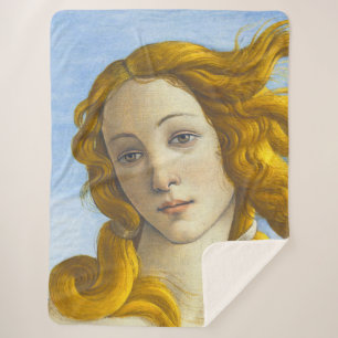 Couverture Sherpa Sandro Botticelli - Détail de la naissance de Vénu