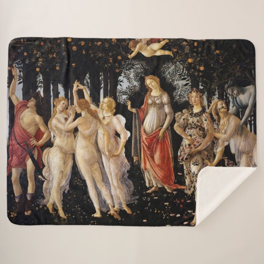 Couverture Sherpa Sandro Botticelli - La Primavera (Devant (Horizontal))