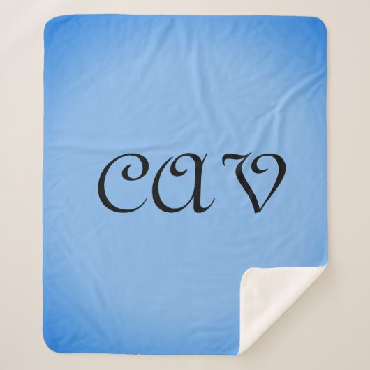 Couverture Sherpa Sangria Cornflower Blue (Devant)