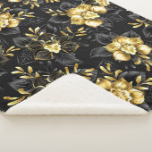 Couverture Sherpa Sans couture avec orchidées de bijoux (3/4)