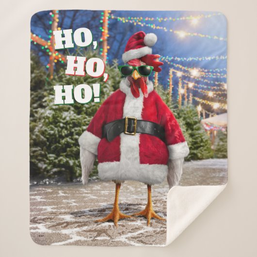 Couverture Sherpa Santa Chicken (Devant)