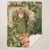 Couverture Sherpa Santa Claus Noël Antiquité Belle Art (Devant)