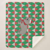 Couverture Sherpa Santa PawsHoliday Diamonds Dog (Devant)