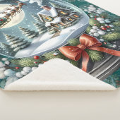 Couverture Sherpa Santa Sleigh Ride in Snow Globe Wonderland (3/4)