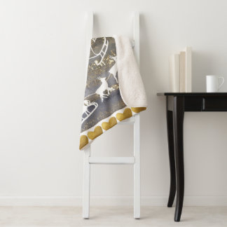 Couverture Sherpa Sapins de Noël vintage 