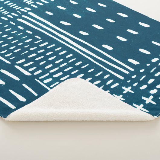 Couverture Sherpa Sashiko Stitches (3/4)