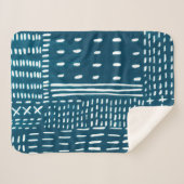 Couverture Sherpa Sashiko Stitches (Devant (Horizontal))