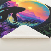 Couverture Sherpa Sasquatch Rainbow Mountain Moon Horloge murale (3/4)