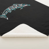 Couverture Sherpa Saumon de l'Alaska Pêche Amérindien (3/4)