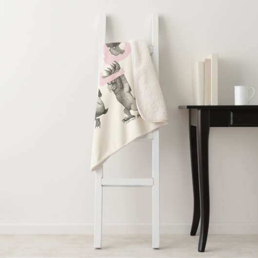 Couverture Sherpa SAUVAGE | Wild Things et Max - Rose (En situation)