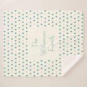 Couverture Sherpa Scandinave Arbres de Noël Motif Personnalisé (Devant (Horizontal))