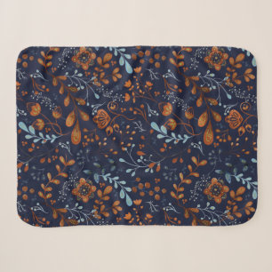 Couverture Sherpa Scandinave Floral Folal Art Motif sans couture