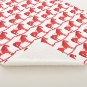 Couverture Sherpa Scandinave Noël Cheval Rocking Motif (3/4)