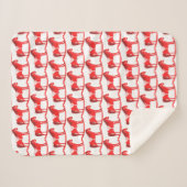 Couverture Sherpa Scandinave Noël Cheval Rocking Motif (Devant (Horizontal))