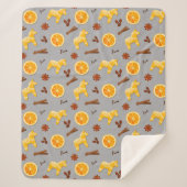 Couverture Sherpa Scandinavian Gingerbread & Citrus Holiday  (Devant)