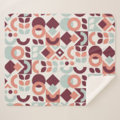 Couverture Sherpa Scandinavian pattern design. Simple modern retro b (Devant (Horizontal))