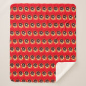 Couverture Sherpa Scarlet Red Tulip Blanche Sherpa (Devant)