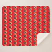 Couverture Sherpa Scarlet Red Tulip Blanche Sherpa (Devant (Horizontal))