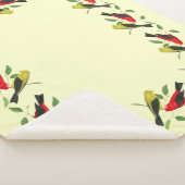 Couverture Sherpa Scarlet Tanagers Bird Art Sherpa Blanket (3/4)