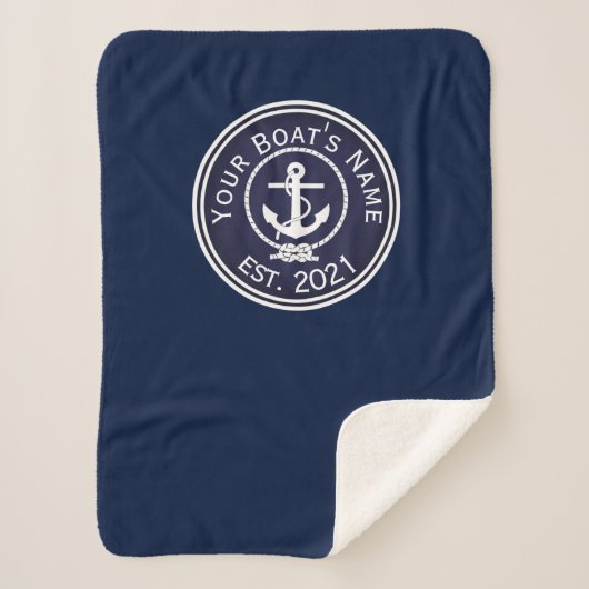 Couverture Sherpa Sceau nautique Ancre (Devant)