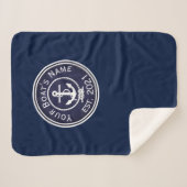 Couverture Sherpa Sceau nautique Ancre (Devant (Horizontal))