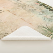 Couverture Sherpa Scène de jardin de fleurs de cerisier (2) (3/4)
