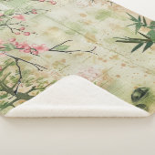 Couverture Sherpa Scène de jardin de fleurs de cerisier (5) (3/4)