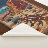 Couverture Sherpa Scène de la faune sauvage australienne de Lizard (3/4)