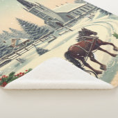 Couverture Sherpa Scène de Noël classique/Vintage (3/4)