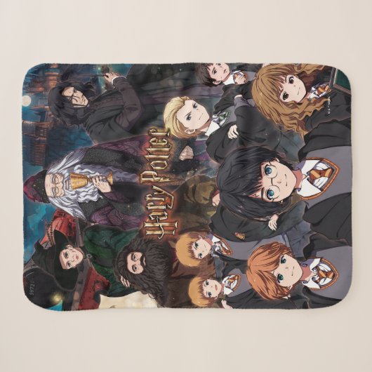 Couverture Sherpa Scène d'ensemble animée HARRY POTTER™ (Devant (Horizontal))