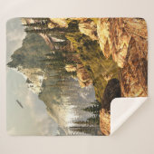 Couverture Sherpa Scène des Rocheuses avec aigle à tête blanche qui (Devant (Horizontal))