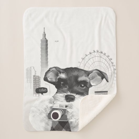 Couverture Sherpa Schnauzer avec caméra (Devant)