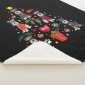 Couverture Sherpa Schnauzer Christmas Tree Ornement Funny Pet Dog (3/4)
