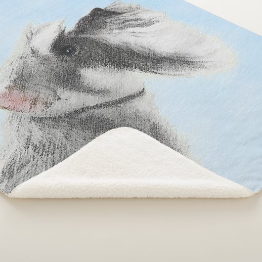 Couverture Sherpa Schnauzer (Giant, Standard) Peinture - Chien Art (3/4)